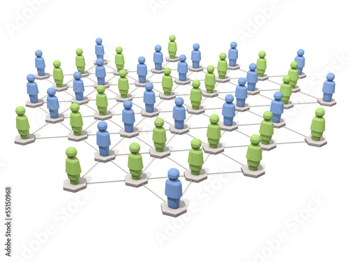 Illustration: Netzwerk - Social Media / Low poly 3D Illustration Netzwerk - Social Media / Low poly 3D Illustration
