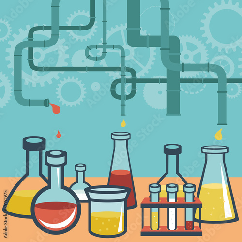 Vector: Vector concept - chemistry and science research Vector concept - chemistry and science research