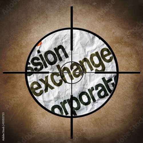 Photo: Exchange target concept Exchange target concept
