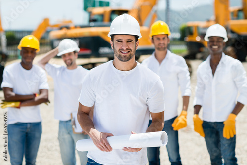Photo: Architect at a construction site Architect at a construction site