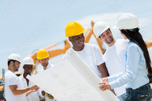 Photo: Architect at a construction site Architect at a construction site