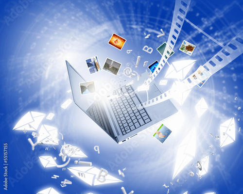 Photo: Background image with laptop Background image with laptop