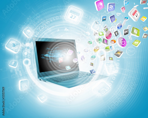 Photo: Background image with laptop Background image with laptop