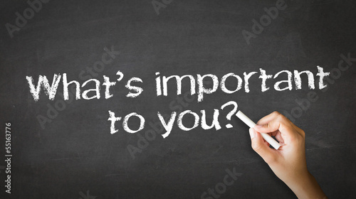 Photo: What is important to you Chalk Illustration What is important to you Chalk Illustration