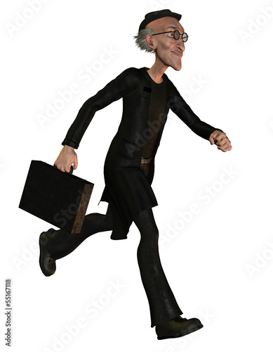 Illustration: Geschäftsmann in Eile Geschäftsmann in Eile