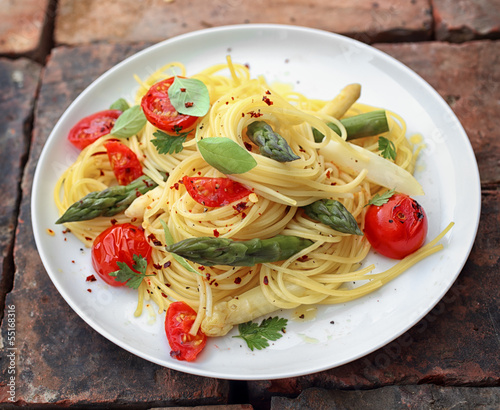Photo: Asparagus spaghetti pasta Asparagus spaghetti pasta