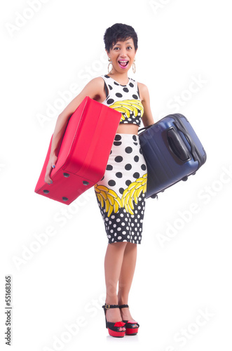 Photo: Young woman preparing for vacation Young woman preparing for vacation