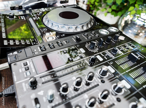 Photo: DJ CD player and mixer DJ CD player and mixer