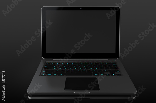 Photo: Opened Modern laptop Opened Modern laptop