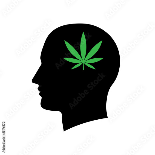 Vector: Silhouette of a man head isolated Silhouette of a man head isolated