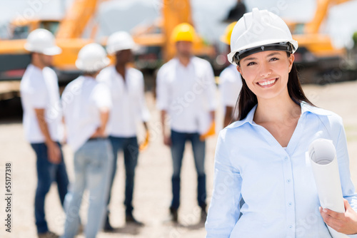 Photo: Architect at a construction site Architect at a construction site