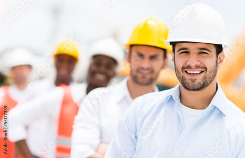 Photo: Group of architects and engineers Group of architects and engineers