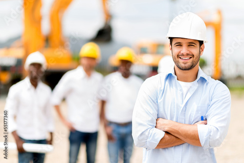 Photo: Architect at a construction site Architect at a construction site