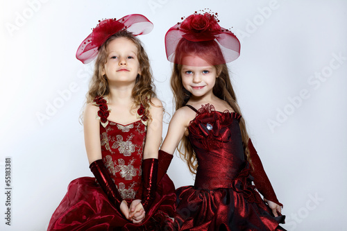 Photo: Little girls in beautiful dress Little girls in beautiful dress