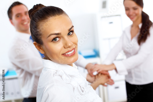 Photo: Young businesswoman in the office Young businesswoman in the office