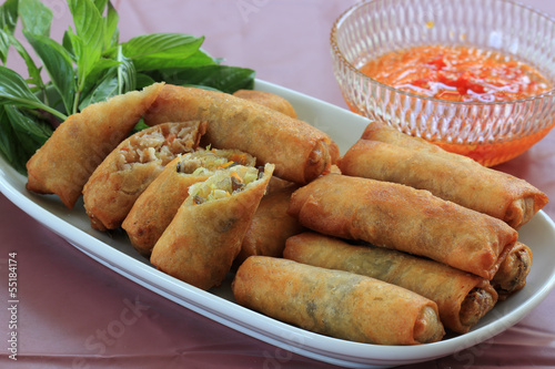 Photo: Deep Fried Eggroll Thai-Chinese food. Deep Fried Eggroll Thai-Chinese food.