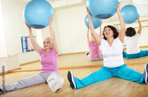 Photo: Exercise with balls Exercise with balls