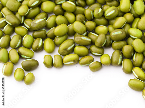 Photo: Mung bean isolated on white background Mung bean isolated on white background