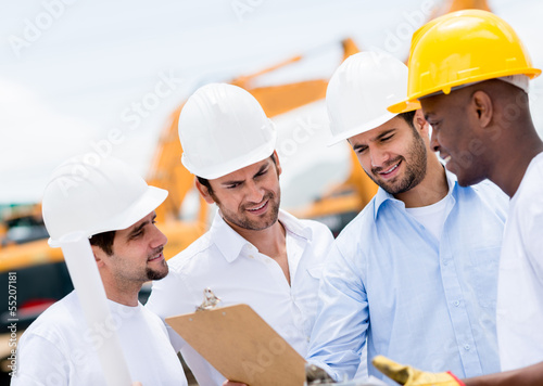 Photo: Engineers at a construction site Engineers at a construction site