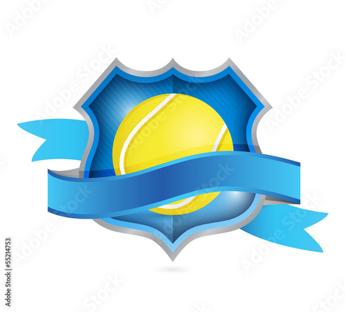 Illustration: tennis shield seal illustration design tennis shield seal illustration design