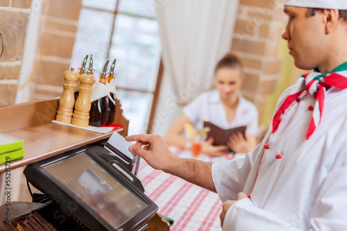 Photo: Chef at cafe Chef at cafe