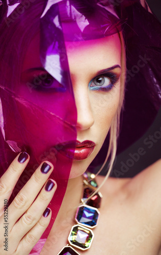 Photo: beauty woman with creative make up beauty woman with creative make up