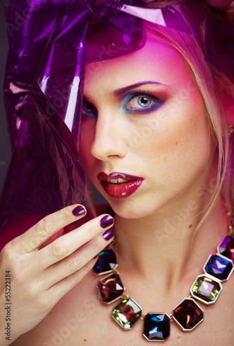 Photo: beauty woman with creative make up beauty woman with creative make up