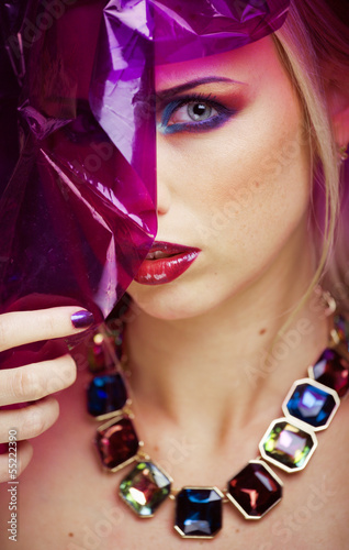 Photo: beauty woman with creative make up beauty woman with creative make up