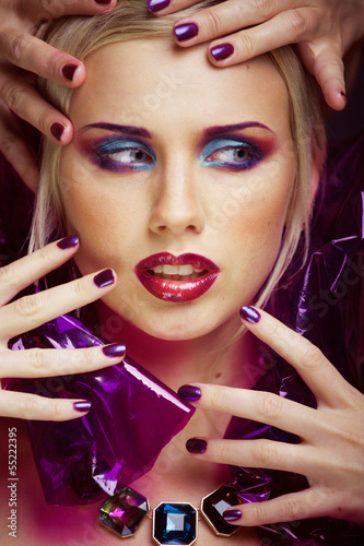 Photo: beauty woman with creative make up beauty woman with creative make up