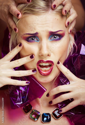 Photo: beauty woman with creative make up beauty woman with creative make up