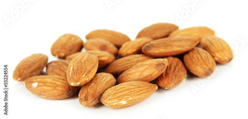 Photo: Almond , isolated on white Almond , isolated on white