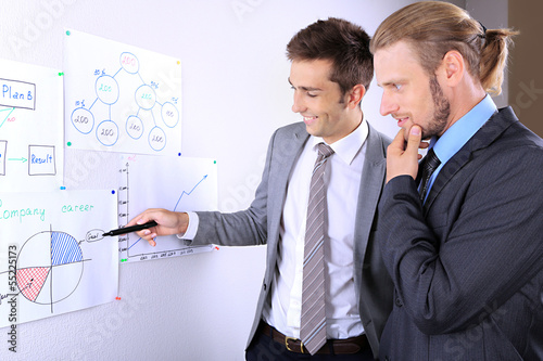 Photo: Young business team working in office Young business team working in office