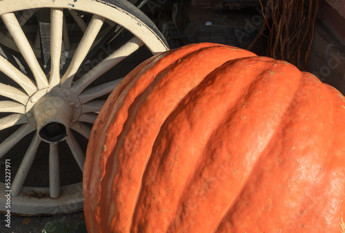Photo: Pumpkin and cartwheel Pumpkin and cartwheel