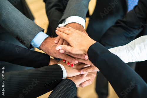 Photo: Teamwork - stack of hands Teamwork - stack of hands