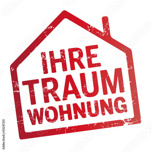 Vector: roter stempel haus traumwohnung roter stempel haus traumwohnung