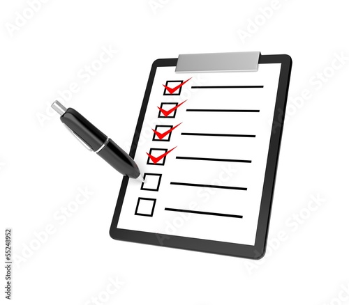 Illustration: Clipboard and pen Clipboard and pen