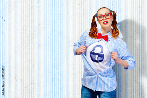 Photo: Young super hero woman Young super hero woman