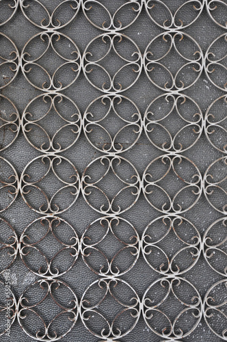 Photo: vintage iron door with circles pattern vintage iron door with circles pattern
