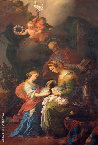 Photo: Vienna - Paint of little Vigin an st. Joachim and Ann Vienna - Paint of little Vigin an st. Joachim and Ann