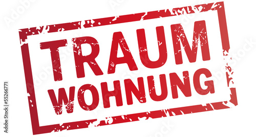 Vector: Stempel Traumwohnung rot Stempel Traumwohnung rot