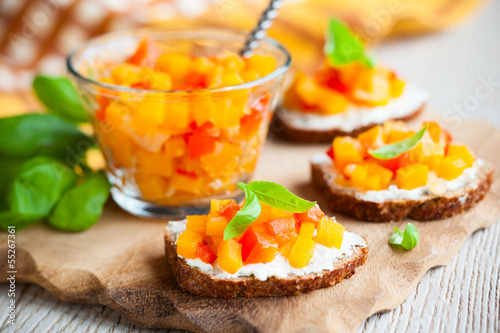 Photo: toast with pumpkin chutney toast with pumpkin chutney