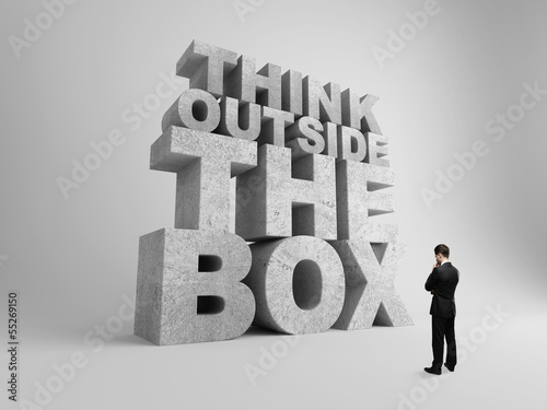 Illustration: big think outside the box big think outside the box