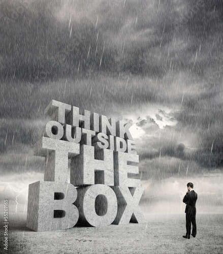 Illustration: big think outside the box big think outside the box