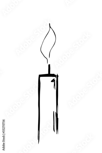 Illustration: einfache Kerzensilhouette... einfache Kerzensilhouette...