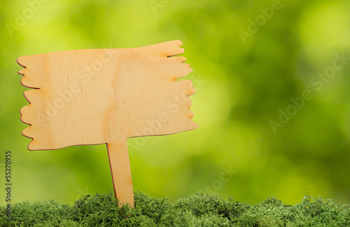 Photo: wooden board in nature with free copyspace wooden board in nature with free copyspace