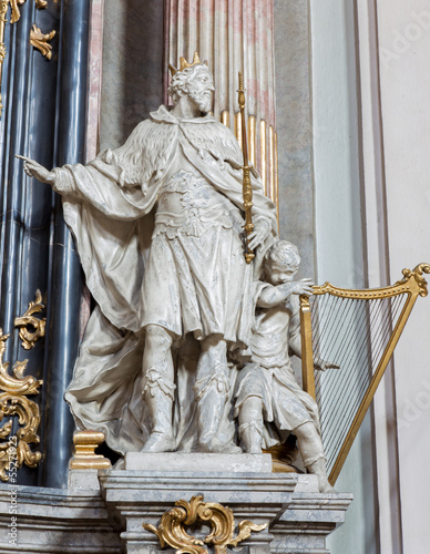 Photo: Vienna - Statue of king David - hurch Maria Treu. Vienna - Statue of king David - hurch Maria Treu.