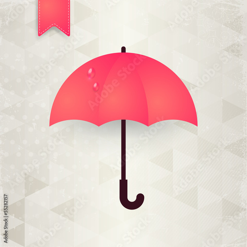 Vector: Umbrella, rain drops and clouds. Vector illustration Umbrella, rain drops and clouds. Vector illustration