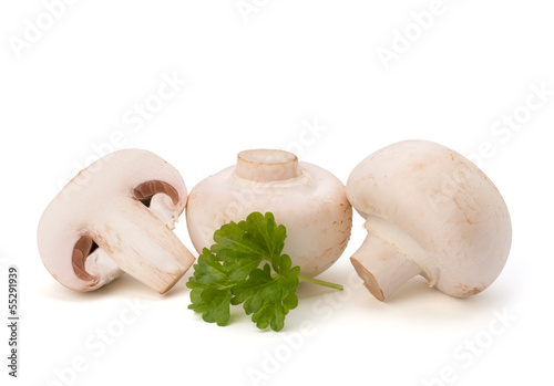 Photo: Champignon mushroom and fresh parsley Champignon mushroom and fresh parsley