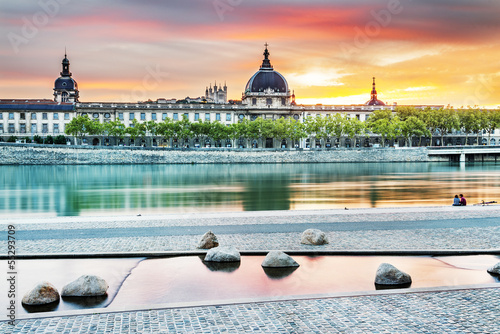 Photo: Lyon by sunset in summer Lyon by sunset in summer