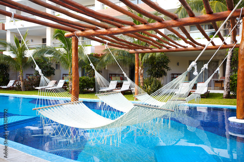 Photo: Swimming pool and hammock. Swimming pool and hammock.